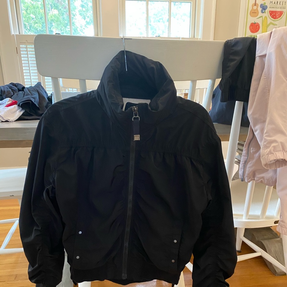 Athleta Black Bomber jacket size M